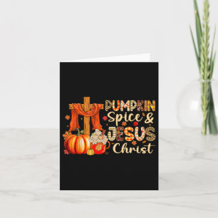 Pompoen Spice Jesus Christ Thanksgiving Autumn Fal Kaart
