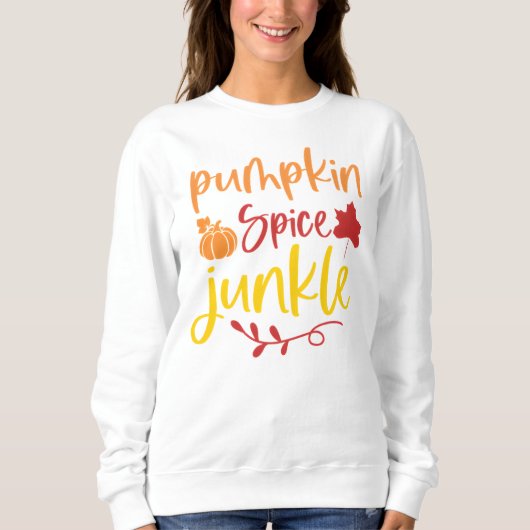 Pompoen Spice Junkie Herfst Design met pompoen Trui (Voorkant)