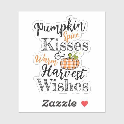 Pompoen Spice Kisses Sticker (Vel)