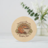 Pompoen Spice Koffie en Vrienden Feest Kaart (Staand voorkant)