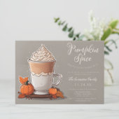 Pompoen Spice Koffie Thanksgiving Diner Kaart (Staand voorkant)
