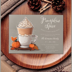 Pompoen Spice Koffie Thanksgiving Diner Kaart