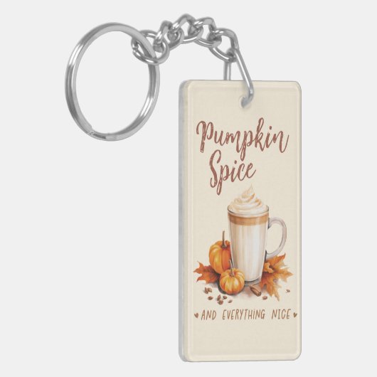 Pompoen Spice - Late & Herfst Bladerwerk Sleutelhanger (Voorkant Links)
