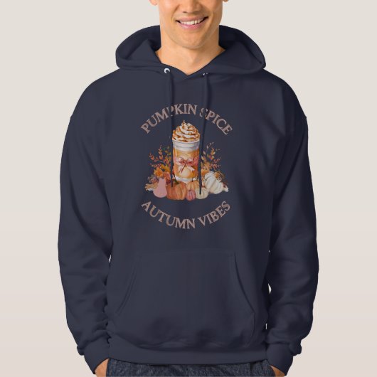 Pompoen Spice Latte Gezellige Herfst Herfst pompoe Hoodie (Voorkant)