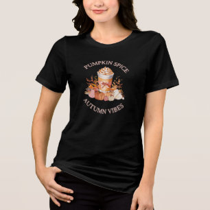 Pompoen Spice Latte Gezellige Herfst Herfst pompoe Tri-Blend Shirt