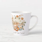 Pompoen Spice Latte Herfst Bloemen Herfstbladeren Latte Mok (Rechts)