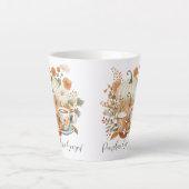Pompoen Spice Latte Herfst Bloemen Herfstbladeren Mok (Voorkant)