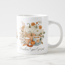 Pompoen Spice Latte Herfst Leaf Floral