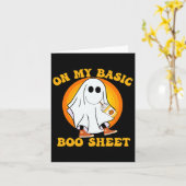 Pompoen Spice Latte Herfst Vibe Halloween Fun Basi Kaart (Gele Bloem)
