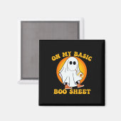 Pompoen Spice Latte Herfst Vibe Halloween Fun Basi Magneet (Voorkant / Achterkant)