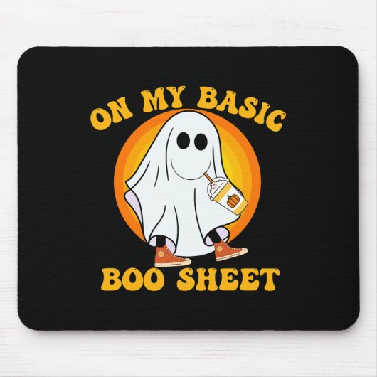 Pompoen Spice Latte Herfst Vibe Halloween Fun Basi Muismat (Voorkant)