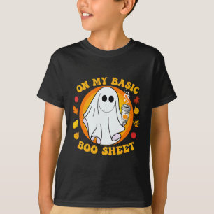 Pompoen Spice Latte Herfst Vibe Halloween Fun Basi T-shirt
