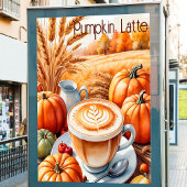 Pompoen Spice Latte Herfstmuur Decor Poster