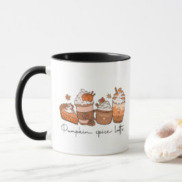 Pompoen Spice Latte Mok, Herfst Vibes Mok, Retro Mok