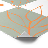 Pompoen Spice Latte op Flanel achtergrond Poster (Hoek)