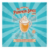  pompoen Spice Latte - Recept Poster (Voorkant)