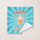pompoen Spice Latte - Recept Poster Bad Handdoek (Wasdoekje)