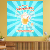 pompoen Spice Latte - Recept Poster Canvas Afdruk (Insitu (Woonkamer))