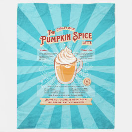  pompoen Spice Latte - Recept Poster Fleece Deken