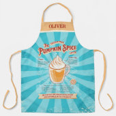 pompoen Spice Latte - Recept Poster Schort (Voorkant)