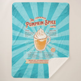  pompoen Spice Latte - Recept Poster Sherpa Deken