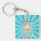 pompoen Spice Latte - Recept Poster Sleutelhanger (voorkant)