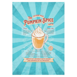  pompoen Spice Latte - Recept Poster Tafelkleed