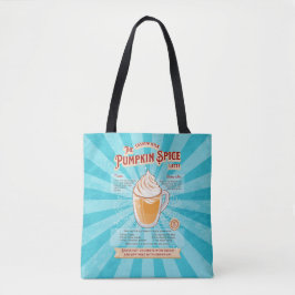  pompoen Spice Latte - Recept Poster Tote Bag