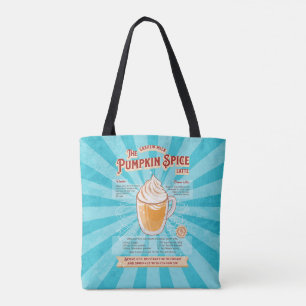 pompoen Spice Latte - Recept Poster Tote Bag