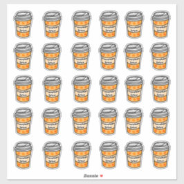 Pompoen Spice Latte Set van Stickers