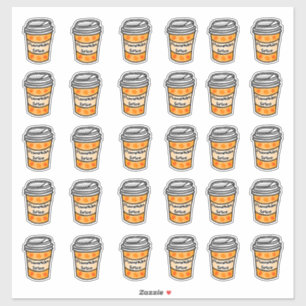 Pompoen Spice Latte Set van Stickers