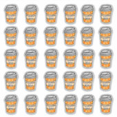 Pompoen Spice Latte Set van Stickers (Voorkant)