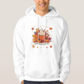 Pompoen Spice Latte Vibes Gezellige Herfst Koffie Hoodie (Voorkant)