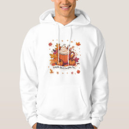 Pompoen Spice Latte Vibes Gezellige Herfst Koffie  Hoodie