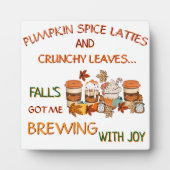 Pompoen Spice & Leaves Herfst Fotoplaat (Voorkant)