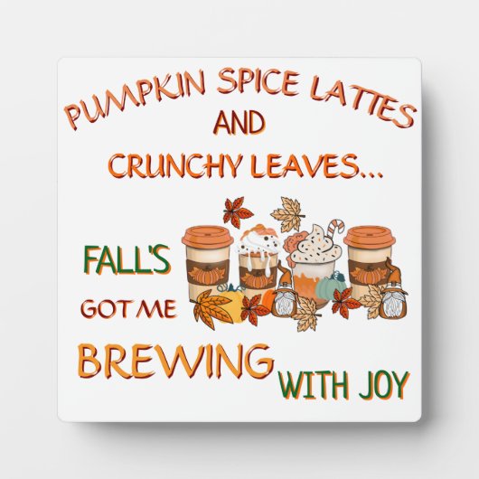 Pompoen Spice & Leaves Herfst Fotoplaat (Voorkant)