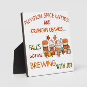 Pompoen Spice & Leaves Herfst Fotoplaat (Voorkant)