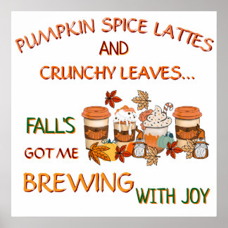 Pompoen Spice & Leaves Herfst Poster