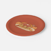 Pompoen Spice Pannenkoeken Roodbruin Papier Bord (Gekanteld)