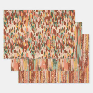 Pompoen Spice Pattern Inpakpapier Vel
