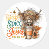 Pompoen Spice... Ronde Sticker (Voorkant)