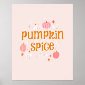 Pompoen Spice Roze Halloween Poster (Voorkant)
