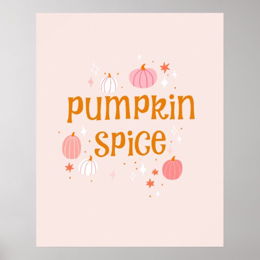 Pompoen Spice Roze Halloween Poster (Voorkant)