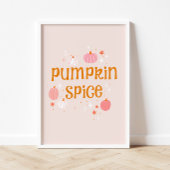 Pompoen Spice Roze Halloween Poster