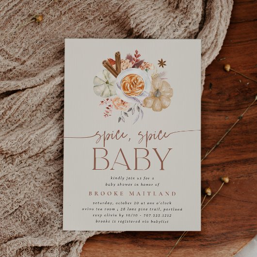 Pompoen "Spice Spice Baby" Borrel Kaart