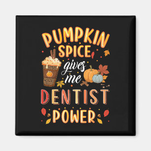 Pompoen Spice Tandarts Power Autumn Herfst Seizoen Magneet