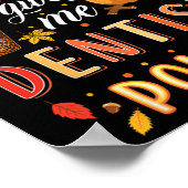 Pompoen Spice Tandarts Power Autumn Herfst Seizoen Poster (Hoek)