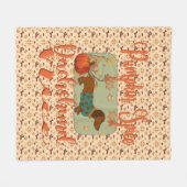 Pompoen Spice Teckel Nice Fleece Deken (Voorkant (Horizontaal))