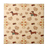 Pompoen Spice Teckel Nice Tegeltje (Voorkant)