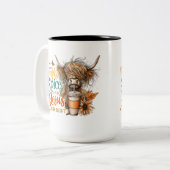 Pompoen Spice... Tweekleurige Koffiemok (Voorkant links)